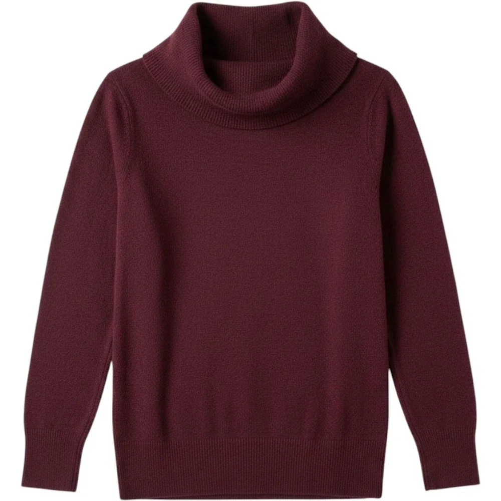 LOFT Womens Burgundy Cowl Neck Sweater Small Knitwear Winter Outdoor Casual Soft